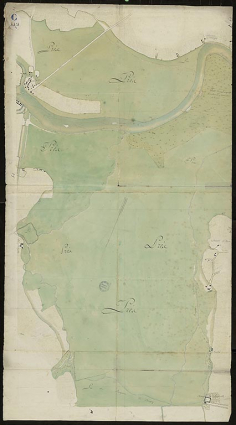 Plan n°13 du cours de la rivière sur les territoires de Losne, Chaugey et Esbarres. 1785. © CD21/F.PETOT/2020