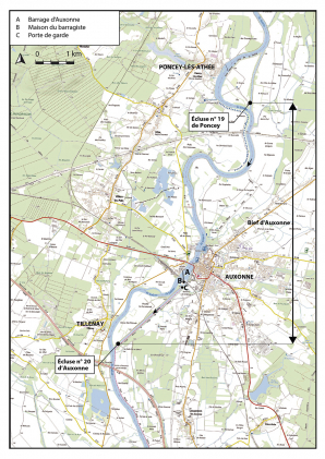 Plan de localisation (1/50 000). Extrait du ScanExpress standard © IGN 2018. © Région Bourgogne-Franche-Comté, Inventaire du patrimoine