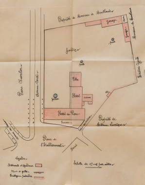 Plan-masse et de situation ancien (non daté). © Région Bourgogne-Franche-Comté, Inventaire du patrimoine