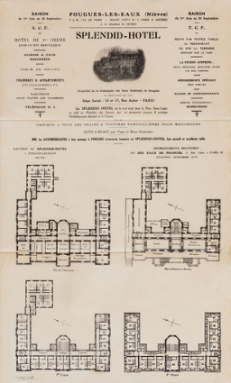 Brochure publicitaire présentant le plan des quatre niveaux. © Région Bourgogne-Franche-Comté, Inventaire du patrimoine