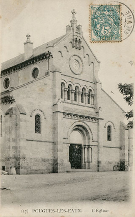 Façade de l'église au début du 20e siècle. © Région Bourgogne-Franche-Comté, Inventaire du patrimoine