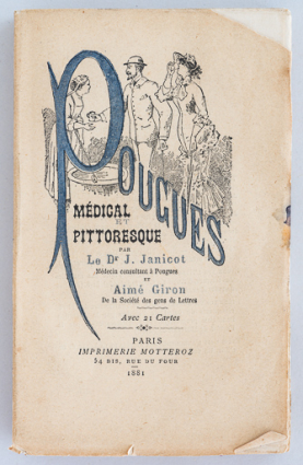Couverture d'un guide pour les curistes : Pougues médical et pittoresque (1881). © Région Bourgogne-Franche-Comté, Inventaire du patrimoine