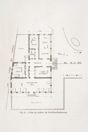 Plan du café-restaurant. © Région Bourgogne-Franche-Comté, Inventaire du patrimoine