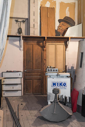 Salle 1 : anciennes loges d'acteur, à l'arrière de l'écran. © Région Bourgogne-Franche-Comté, Inventaire du patrimoine