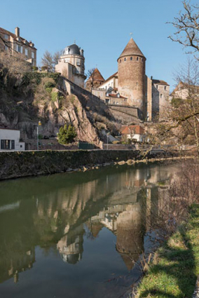 Vue d'ensemble du site, depuis le sud (cadrage vertical). © Région Bourgogne-Franche-Comté, Inventaire du patrimoine