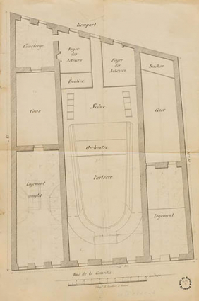 [Plan de la salle]. S.d. [1846 ?]. © Région Bourgogne-Franche-Comté, Inventaire du patrimoine