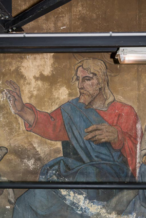 Registre supérieur (2022) : le Christ bénissant. © Région Bourgogne-Franche-Comté, Inventaire du patrimoine Registre supérieur (2022) : le Christ bénissant. © Région Bourgogne-Franche-Comté, Inventaire du patrimoine