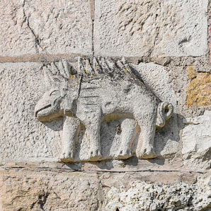 Détail d'un porc-épic. © Région Bourgogne-Franche-Comté, Inventaire du patrimoine Détail d'un porc-épic. © Région Bourgogne-Franche-Comté, Inventaire du patrimoine