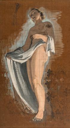 Esquisse pour la peinture de la coupole : signe de la vierge. © Région Bourgogne-Franche-Comté, Inventaire du patrimoine Esquisse pour la peinture de la coupole : signe de la vierge. © Région Bourgogne-Franche-Comté, Inventaire du patrimoine