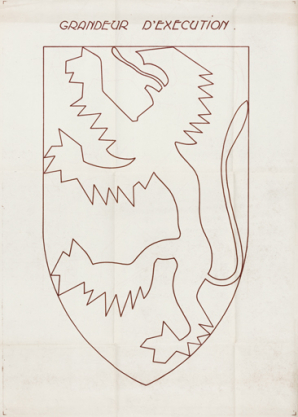 [Blason de la ville] Grandeur d’exécution. S.d. [1952 ?]. © Région Bourgogne-Franche-Comté, Inventaire du patrimoine