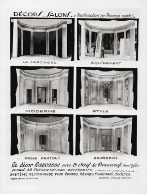 Décors salons à transformations par panneaux mobiles. S.d. [années 1960]. © Région Bourgogne-Franche-Comté, Inventaire du patrimoine