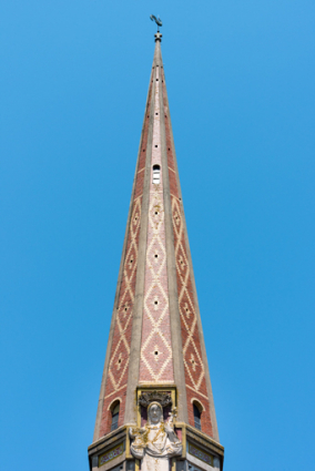 Toiture du clocher. Vue d'ensemble. © Région Bourgogne-Franche-Comté, Inventaire du patrimoine Toiture du clocher. Vue d'ensemble. © Région Bourgogne-Franche-Comté, Inventaire du patrimoine