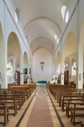 Vaisseau central. Vue en direction du choeur. © Région Bourgogne-Franche-Comté, Inventaire du patrimoine