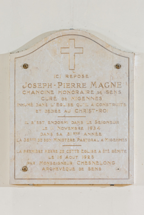 Plaque commémorative de Joseph-Pierre Magne.   © Région Bourgogne-Franche-Comté, Inventaire du patrimoine