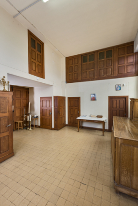 Sacristie. Vue de trois quarts. © Région Bourgogne-Franche-Comté, Inventaire du patrimoine Sacristie. Vue de trois quarts. © Région Bourgogne-Franche-Comté, Inventaire du patrimoine