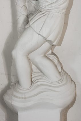 Sculpture : Saint-Christophe. Détail.  © Région Bourgogne-Franche-Comté, Inventaire du patrimoine