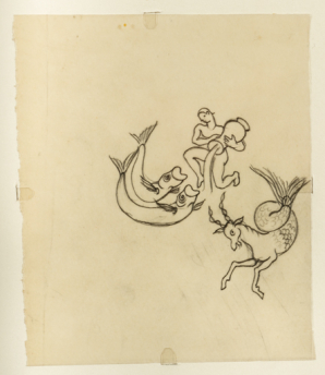 2e tableau : [3D] Esquisse pour les signes du Verseau et du Capricorne. © Région Bourgogne-Franche-Comté, Inventaire du patrimoine
