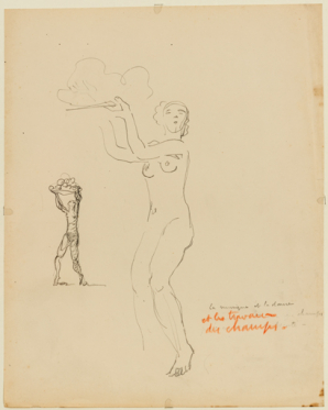 2e tableau : [3I] Deux personnages nus portant chacun un objet. © Région Bourgogne-Franche-Comté, Inventaire du patrimoine