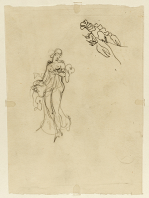 2e tableau : [4D] Esquisse pour les signes du Cancer et de la Vierge. © Région Bourgogne-Franche-Comté, Inventaire du patrimoine