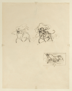 2e tableau : [4A] Esquisse pour le signe du Taureau. © Région Bourgogne-Franche-Comté, Inventaire du patrimoine