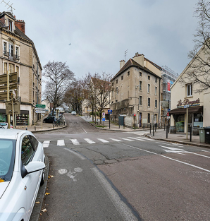 La montée vers la plateforme du bastion de Guise, rue de Tivoli. © Région Bourgogne-Franche-Comté, Inventaire du patrimoine