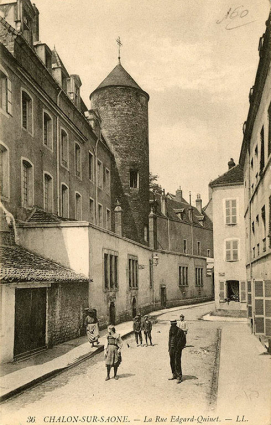 36.- Chalon sur Saône.- La rue Edgar Quinet. S.d. (cote : 30num166). © Archives de Chalon 36.- Chalon sur Saône.- La rue Edgar Quinet. S.d. (cote : 30num166). © Archives de Chalon