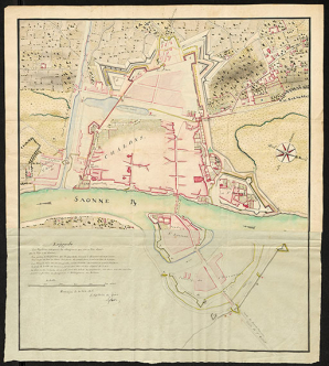 Plan de Chalon sur Saône. 1815. © Service historique de la Défense Plan de Chalon sur Saône. 1815. © Service historique de la Défense