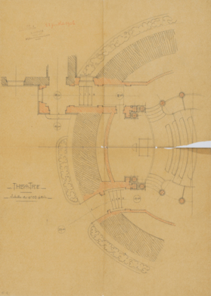 Théâtre [détail des accès]. 31 juillet 1906. © Région Bourgogne-Franche-Comté, Inventaire du patrimoine
