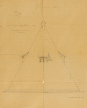 Château de la Verrerie. Couverture des tours. S.d. [1906 ?]. © Région Bourgogne-Franche-Comté, Inventaire du patrimoine