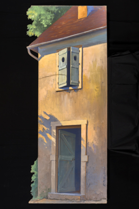 Décor Rustique plein-air : châssis du 1er plan, côté cour. © Région Bourgogne-Franche-Comté, Inventaire du patrimoine