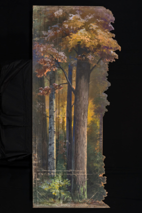 Décor de forêt - jardin : châssis du 2e plan, côté jardin. © Région Bourgogne-Franche-Comté, Inventaire du patrimoine