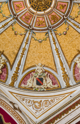 Plafond : un secteur du décor peint. © Région Bourgogne-Franche-Comté, Inventaire du patrimoine