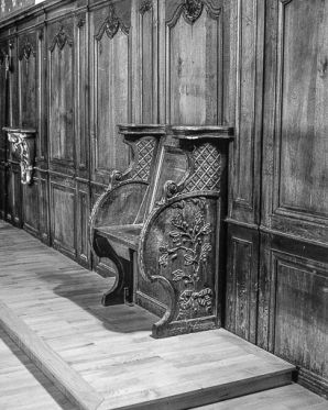 Vue d'une stalle. © Région Bourgogne-Franche-Comté, Inventaire du patrimoine