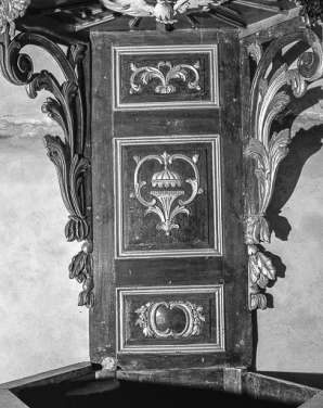 Détail du dorsal. © Région Bourgogne-Franche-Comté, Inventaire du patrimoine