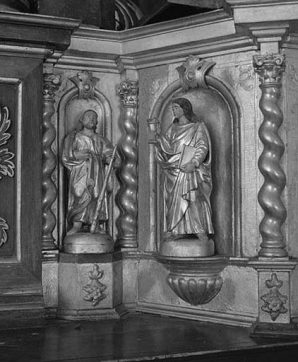 Aile gauche du tabernacle : saint Jacques et saint Jean © Région Bourgogne-Franche-Comté, Inventaire du patrimoine