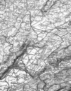 Carte de la localisation des fermes inventoriées. © Région Bourgogne-Franche-Comté, Inventaire du patrimoine