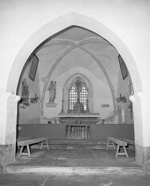 Intérieur : choeur vu depuis la nef. © Région Bourgogne-Franche-Comté, Inventaire du patrimoine