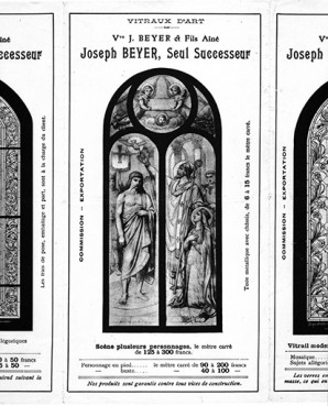 Publicité. Vitrail : Baptême de Clovis. © Région Bourgogne-Franche-Comté, Inventaire du Patrimoine