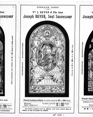 Publicité. Vitrail : Annonciation. © Région Bourgogne-Franche-Comté, Inventaire du Patrimoine