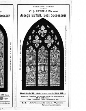 Publicité. Vitrail. © Région Bourgogne-Franche-Comté, Inventaire du Patrimoine