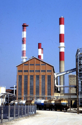 Façade postérieure du bâtiment des générateurs de vapeur et d'électricité. © Région Bourgogne-Franche-Comté, Inventaire du patrimoine