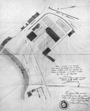 Plan à joindre à la demande de M. Daniel Spoettnagel fils [...] plan-masse. © Région Bourgogne-Franche-Comté, Inventaire du patrimoine