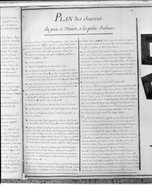 Plan des Sources du puit a Muïre, a la petite Saline [légende]. © Région Bourgogne-Franche-Comté, Inventaire du patrimoine