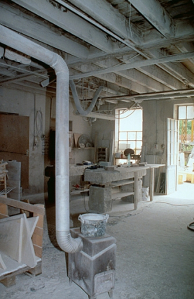 Intérieur de l'atelier des marbriers (F4). © Région Bourgogne-Franche-Comté, Inventaire du patrimoine