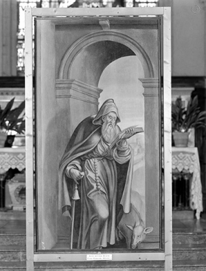 Panneau 1 verso : saint Antoine. © Région Bourgogne-Franche-Comté, Inventaire du patrimoine