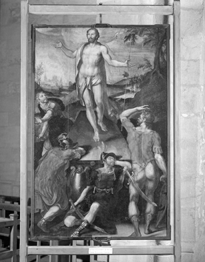 Panneau 3 recto : la Résurrection. © Région Bourgogne-Franche-Comté, Inventaire du patrimoine