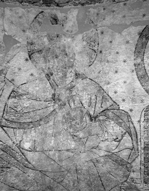 Détail du Christ en Majesté sur la voûte du choeur. © Région Bourgogne-Franche-Comté, Inventaire du patrimoine