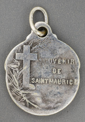 Médaillon de saint Maurice : revers. © Région Bourgogne-Franche-Comté, Inventaire du patrimoine
