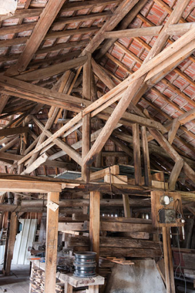 Scierie Courtot, rue du Pont : charpente. © Région Bourgogne-Franche-Comté, Inventaire du patrimoine