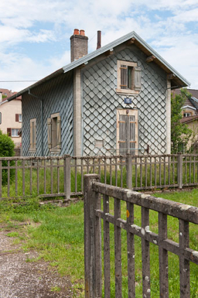 Maison de garde-barrière, rue du Pont : vue rapprochée. © Région Bourgogne-Franche-Comté, Inventaire du patrimoine